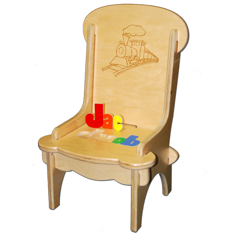 personalized wooden chair