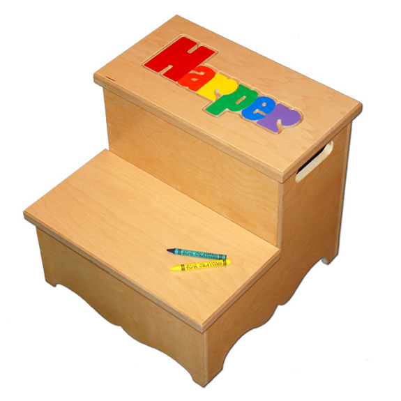 Two Step Name Puzzle Stool