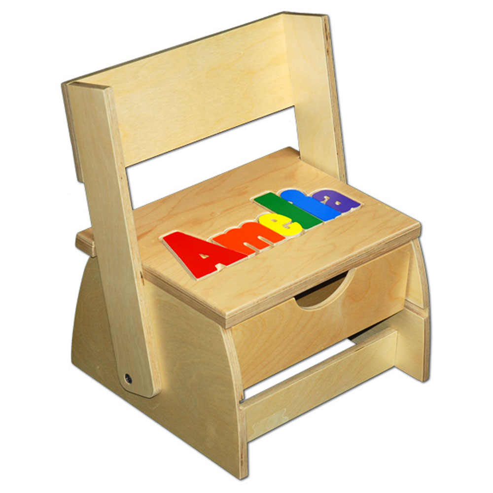 wooden baby stool