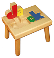Small Name Puzzle Stool