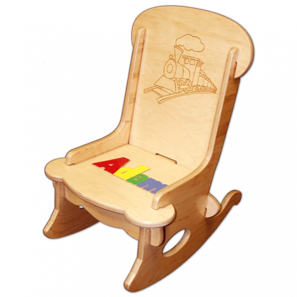 personalized wooden rocking chair for toddlers