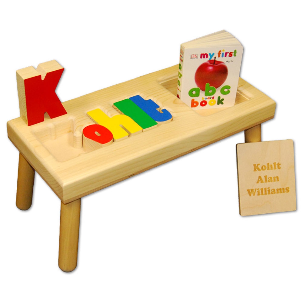 Name Puzzle Stool With Lid And My