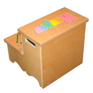 Two Step Name Puzzle Stool Pastel - Damhorst Toys & Puzzles Inc Store