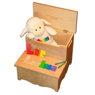 Primary Flip Top Two Step Name Puzzle Stool - Damhorst Toys