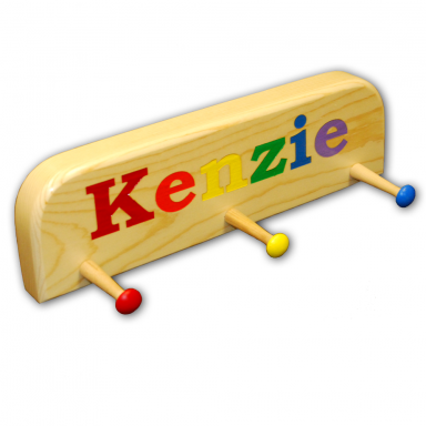 Embossed Peg Coat Rack Primary Colors Damhorst Toys