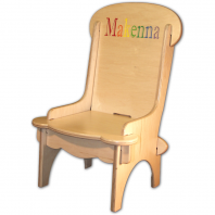 Child's Engraved Chair in Primary Colors