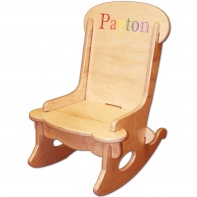 Child's Engraved Rocking Chair in Primary Colors