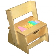 Step 'n Store Name Puzzle Stool in Pastel Colors