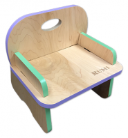 Kinder Chair Engrave Green/Purple Image