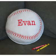 Personalized Embroidered Baseball Pillow