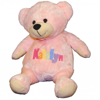 Personalized Pink Bear in Pastel Colors