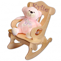 personalized pink teddy bear with intial