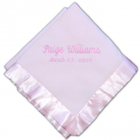 Personalized Pink Birthday Blanket