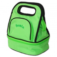 Personalized Embroidered Green Lunch Tote