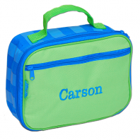 Blue & Green Personalized Lunch Tote