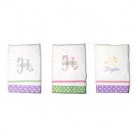personalized burp cloths girl